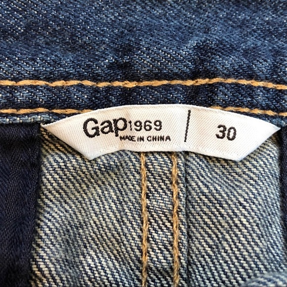 GAP Blue Button-Up Denim Jean Skirt w Front Pockets | 30​​ - Picture 4 of 6